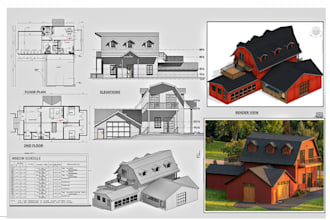 architectural permit drawings and 3d, 2d floor plans, blueprints in revit or cad