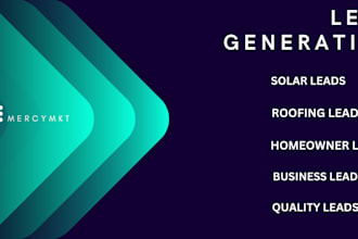 generate fresh solar leads, roofing leads, homeowner leads in any location