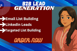 do b2b lead generation and find valid emails from linkedin