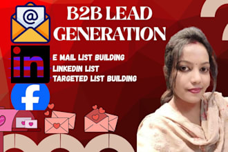 do b2b lead generation and find valid emails from linkedin