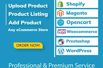 add upload or list products to your woocommerce, shopify or any ecommerce store