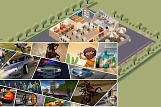 unity 3d game development, multiplayer shooting game, fps game, openworld game