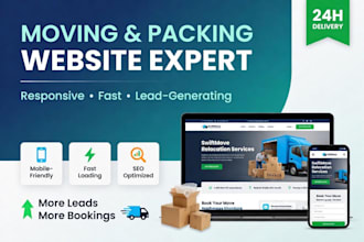 develop a responsive wordpress website for moving and packing services