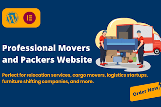 develop a responsive wordpress website for moving and packing services