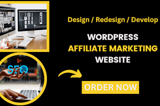 design, redesign or develop wordpress affiliate marketing website