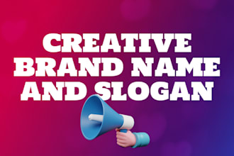 create catchy business name, brand name, company name, and slogan