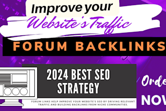 create forum backlinks for SEO and increased traffic