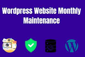 monthly support and maintenance for your wordpress website