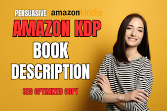 write a persuasive book description or book blurb for amazon kdp book publishing