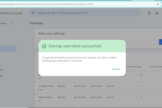 fix sitemap XML issues and submit to google search console