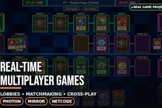 develop a unity multiplayer game in photon or mirror for pc and mobile
