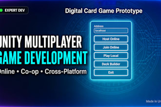 develop a unity multiplayer game with photon or mirror for mobile and pc