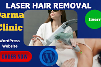 do laser hair removal derma wordpress website with booking