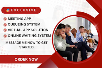 build a fully functional web based virtual meeting room system waiting room app