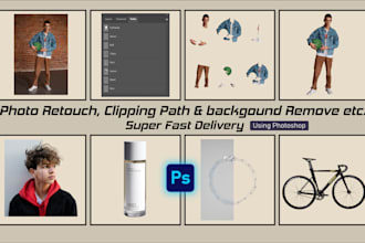 do high end photo retouching, background remove, and photo editing