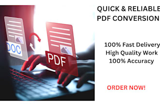 convert pdf to word, pdf to excel, image to word, data entry