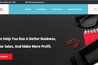 design responsive accounting website bookkeeping website tax finance website