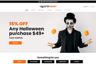 build 7 figure halloween shopify store halloween custome store halloween website