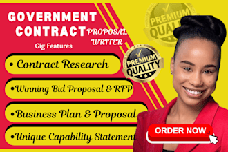 respond to rfp, research government contract, craft winning bid proposal, grant