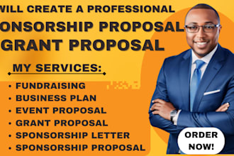 create a professional sponsorship proposal, fundraising deck and grant proposal