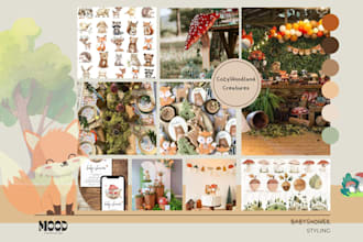 create moodboards for baby showers and birthday parties