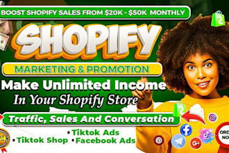 boost shopify sales shopify ecommerce dropshipping marketing ads, tik tok shop