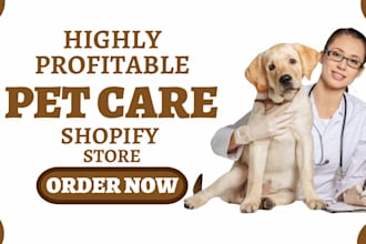 design highly pet care shopify store pet dropshipping store veterinary website