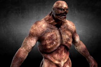 humanoid character model 3d monster creature for games unity, movies or printing