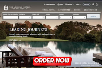 design responsive hotel business website resort vacation website booking website
