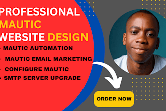 set up mautic email marketing automation, configure mautic SMTP server upgrade