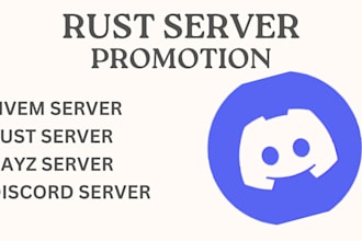 do rust, dayz, fivem server promotion, discord server promotion, fivem server ad