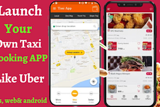 build taxi booking app uber clone food delivery app mobile app