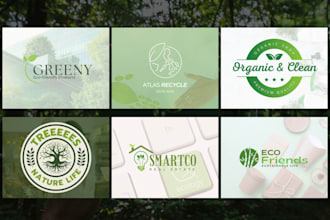 design a custom logo for your eco friendly or natural brand