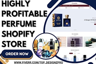 design perfume shopify fragrance cologne website  perfume dropshipping website