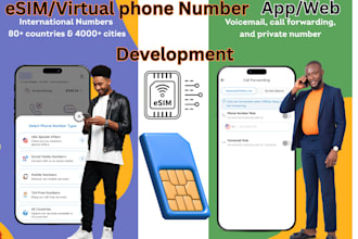develop temp number app, esim app, virtual phone number provider app