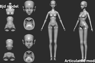 sculpt ball jointed doll 3d articulated model 3d bjd doll 3d toys for you