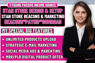 stan store design, stan store, stan store marketing, beacons ai, payhip, gumroad