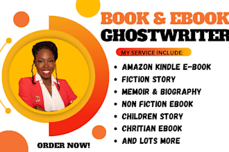 be your ebook writer, christian ghost book writer, fiction, nonfiction