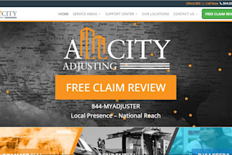design public adjuster website hurricane landing page for public adjuster leads