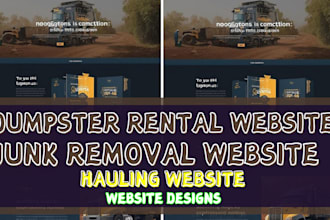 dumpster rental website, junk removal website, dumpster website, hauling website
