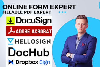 setup fillable pdf on adobe acrobat docusign dropbox sign docuhub hellosign