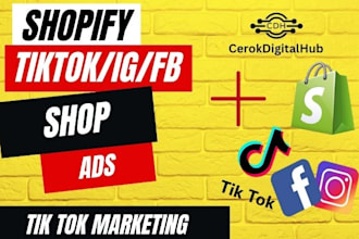 set up etsy shopify tiktok dropshipping shop instagram facebook shop