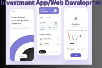 develop investment app, crypto investment app, investment website, fintech app