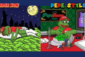 do quality 2d crytomeme 2d solana meme coin, 2d animated memecoin meme coin art