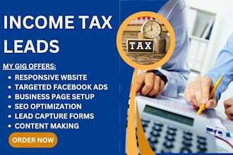 generate income tax leads income tax website tax preparation leads generation