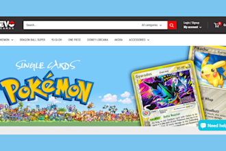 stunning pokemon digital art website collectible store tcg shopify website