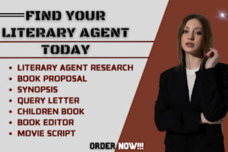write query letter synopsis proposal find literary agent screenplay movie script