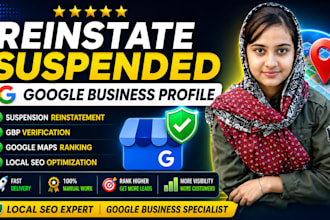 create reinstate suspended gmb for listings