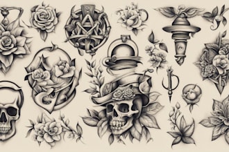 custom drawing your traditional or old school tattoo design