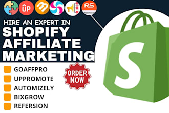 setup shopfy store goaffpro uppromote referral automizely affiliate marketing